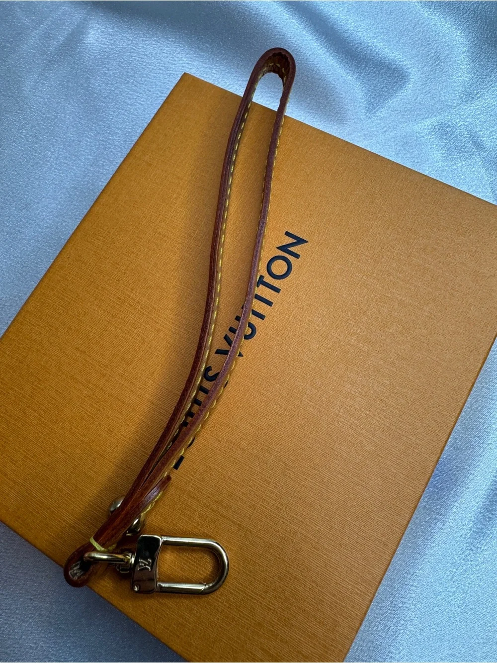 Louis Vuitton Vachetta Leather Wristlet Strap in Natural Tan